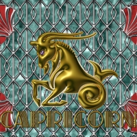 Art Deco- Capricorn - Zodiac-Wallpaper