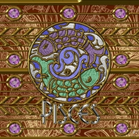 Art Deco Zodiac Pisces Wallpaper,