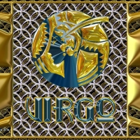 Zodiac Virgo Art Deco Wallpaper
