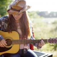 Guitar Picking Cowgirl