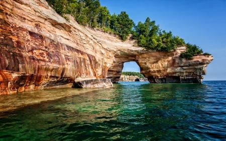 Beautiful Scenery - cliff, nature, water, mountain