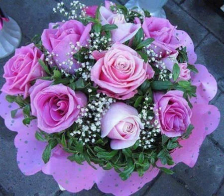 Beautiful Bouquet - purple, roses, flowers, bouquet, nature