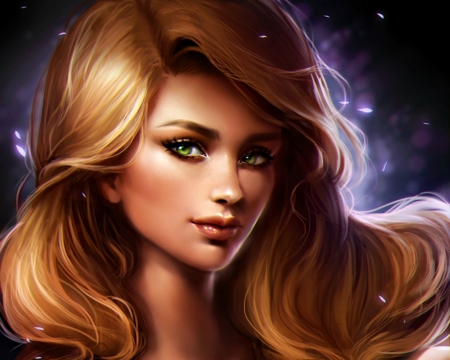 Rapunzel - rapunzel, face, blonde, fanart, girl, art, loputon, fantasy, princess, woman, disney