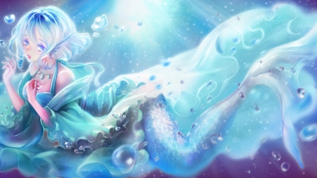 Mermaid - anime, girl, fantasy, mermaid