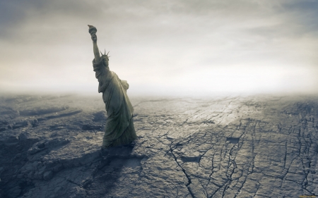 Statue of Liberty - Apocalypse - apocalypse, fantasy, Statue of liberty, render, 3d, statue