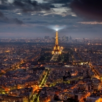 paris night cityscape