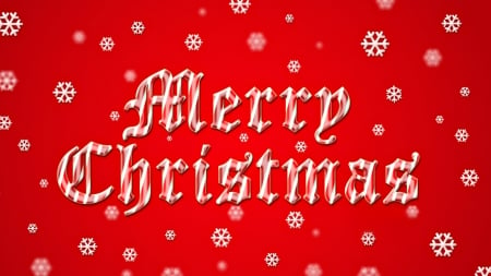 Merry Christmas! - white, red, card, word, snowflake, craciun, christmas