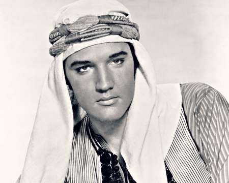 Elvis Presley - male, movie, harum scarum, singer, bw, black, elvis presley, white, man, actor