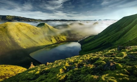 Iceland mountains - lake, mountains, cool, fun, iceland, nature