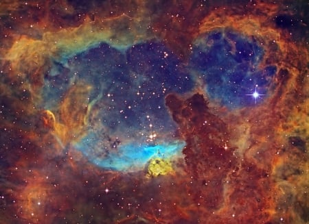 Massive Stars in NGC 6357 - space, fun, stars, cool, galaxy