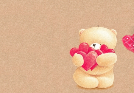 Happy Valentine's Day! - card, pink, valentine, teddy bear, cute, heart