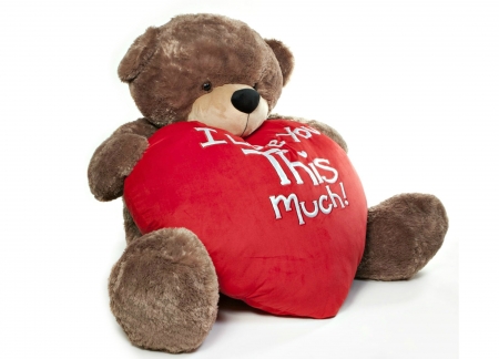 Happy Valentine's Day! - white, red, toy, card, valentine, teddy bear, heart