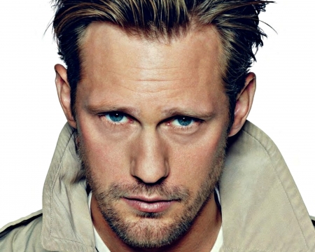 Alexander Skarsgard - male, actor, white, winter, face, Alexander Skarsgard, coat, man