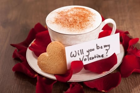 Valentine coffee - Valentine, petails, romantic, coffee