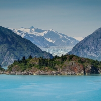 island in a cold bay