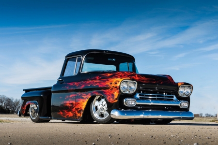 1959-Chevrolet-Apache - bowtie, classic, truck, flames