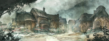 Capilli Village - Capilli, Village, Child of light, Widescreen