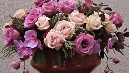 Still Life - purple, rose, flower, pink