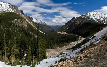 north cascades washington usa - washington, valley, mountain, tree