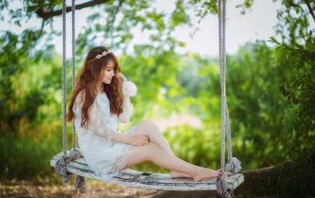 Lovely Girl - swing, lovely, woman, model