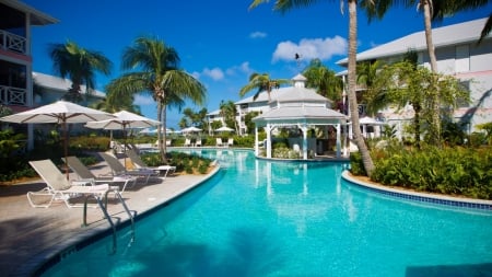 Tropical Resort - holiday, vacation, tropical, pool