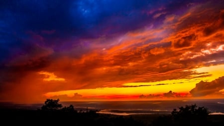 Magnificent Sunset F - abstract, sunset, nature, beautiful, photography, forces of nature, photo, wide screen