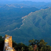 Panorama of great wall of China