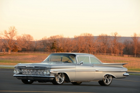 1959-Impala - bowtie, silver, classic, gm