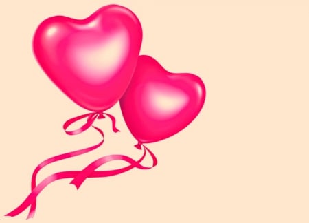 Happy Valentine's Day! - heart, balloon, valentine, card, pink