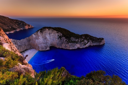 View of Zakynthos - summer, Greece, amazing, beach, landscape, sea, travel, Zakynthos, shore, view, trip, sky, rocks, bay