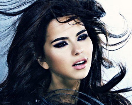 INNA - woman, face, girl, inna, make-up, singer, black