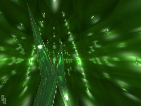 Green Blur - 3d, abstract, green