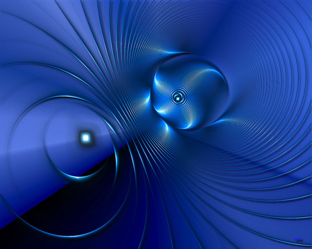 Blue Foil - abstract, blue, 3d