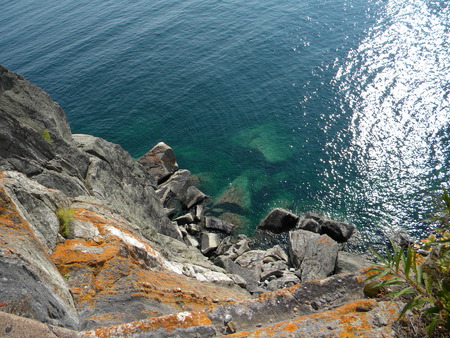 Cliffs Over Lake Superior - cliff, lake, water, rocks