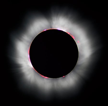 1999 Solar Eclipse - moon, arora, sun