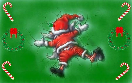 XMas - santa, holidays, christmas, 3d