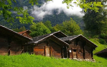 Swiss mountain huts - swiss, mountain, huts