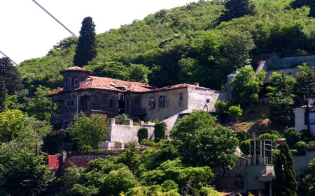 	bosphorus..istanbul - istanbul, turkey, traditional, houses, bosphorus