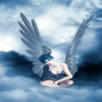 Angel on Blue Clouds