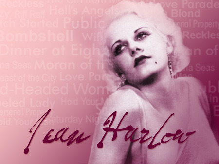 Jean Harlow - sexy, actress, female, blond, jean harlow, pink background