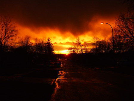 Dark Sunset - rain sunset, sunset