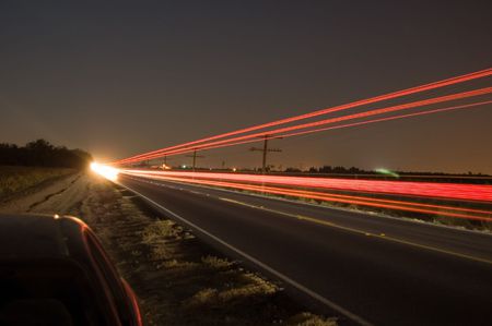 Blazing Speed - long exposure, light, country, california