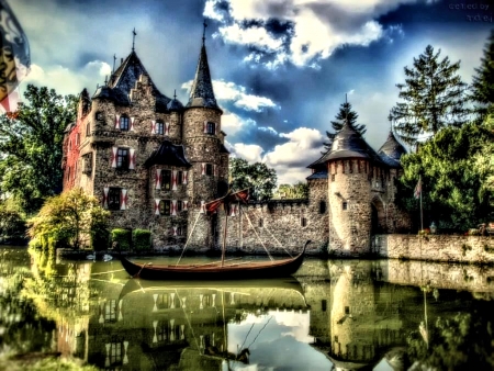 Medieval Castle - Trees, Castle, Sky, Medieval