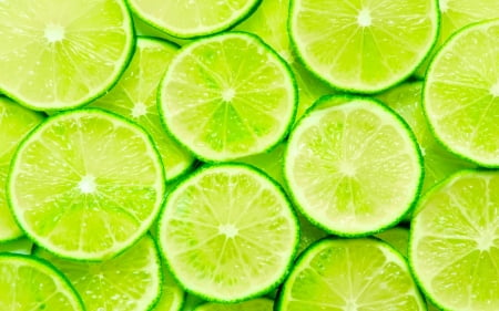 Lime slices - slice, fruct, green, fruit, lime, texture