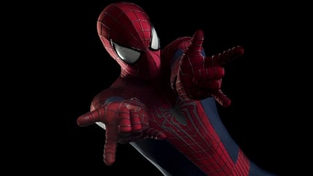 Spiderman - black, fantasy, hand, red, marvel, movie, spiderman