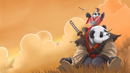 Panda Warrior - warrior, bears, game, panda