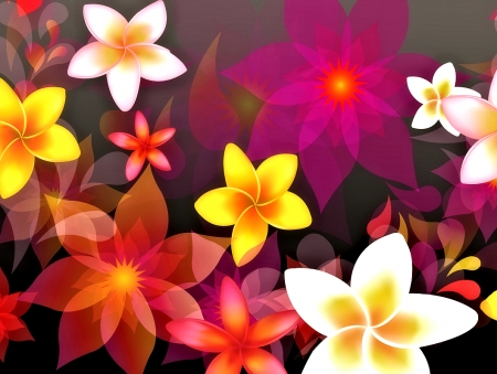 Colorful Flowers - pretty, colorful, art, Flowers