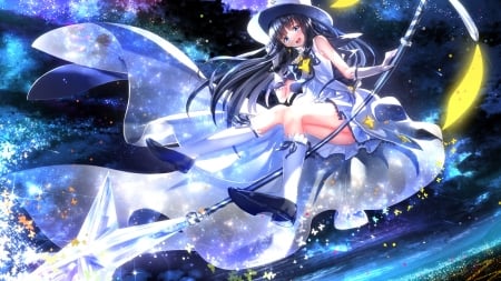 A star - Fantasy, Girl, Anime, Star