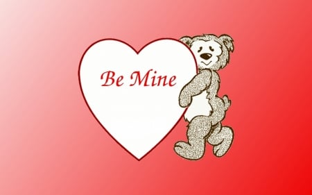 valentine bear - bear, love, heart, valentine