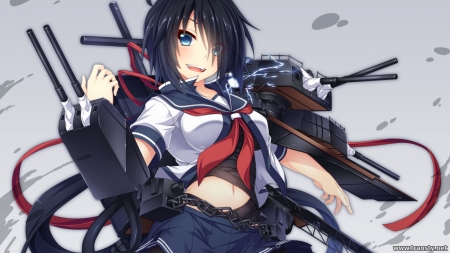 Kantai Collection - Girl, Kantai Collection, Anime, Guns